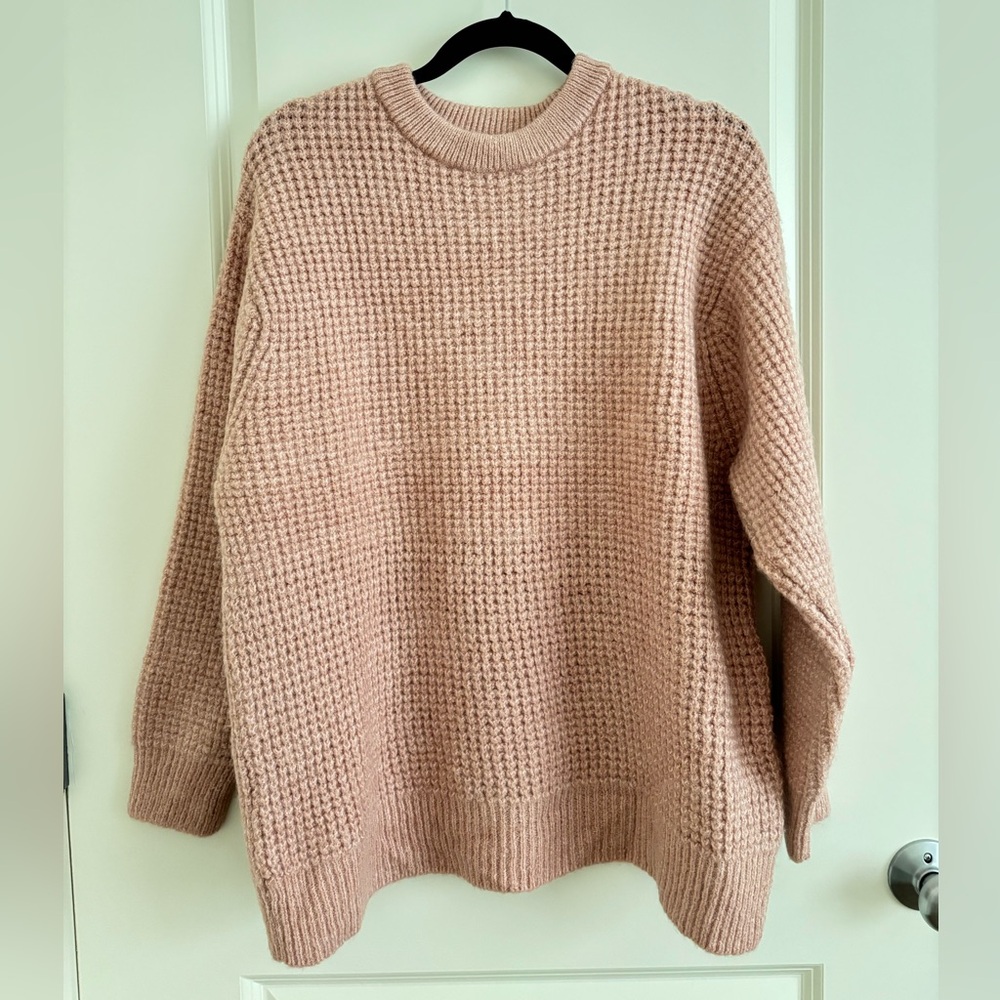 Zara Cozy Dusty Pink Knit Sweater